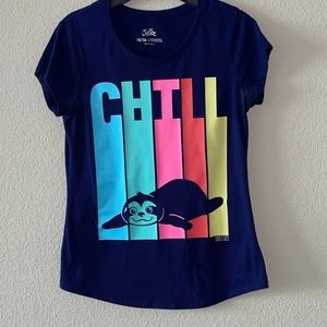 Navy Blue “CHILL” Sloth Shirt